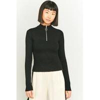 Sparkle & Fade Zip-Up Sparkle Jumper, BLACK