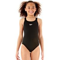 speedo girls essential medalist black swimsuit