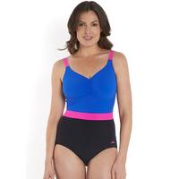 Speedo Sculpture Crystalshine Swimsuit - Royal/Lipstick