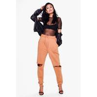 split knee sweat joggers peach