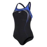 Speedo Fit Kickback Swimsuitt - Womens - Black/Blue