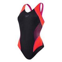 speedo fit splice muscleback swimsuit womens blackpink