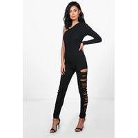 Split Side Loopback Leggings - black