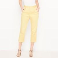 Special Travel Cotton Satin Cropped Trousers