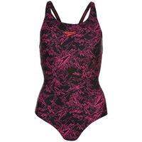 Speedo Boom All Over Print Medallist Back Swimsuit Ladies