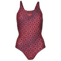 Speedo All over Monogram Muscle Back Swimming Costume Ladies