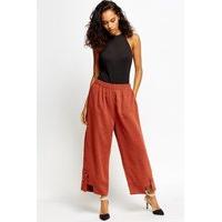 speckled cropped wide leg trousers