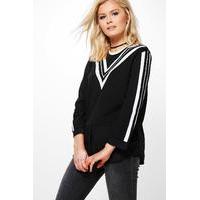 sports detail sweat top black