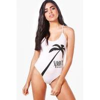 Space Ibiza Cross Strap Bodysuit - white