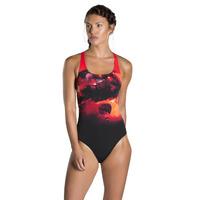 Speedo Spacedust Placement Digital Powerback Ladies Swimsuit - 38\