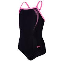 Speedo Endurance 10 Sports Logo Thinstrap Muscleback Girls Swimsuit - 26\