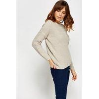 Speckled Dip Hem Jumper