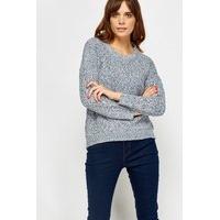 Speckled Dip Hem Jumper