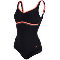 Speedo Sculpture Contourluxe 1 Piece Ladies Swimsuit - Black/Orange, 32\