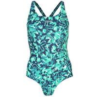 Speedo Roto All Over Print Powerback Swimsuit Ladies