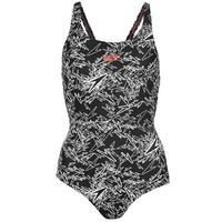 Speedo Boom All Over Print Medallist Back Swimsuit Ladies