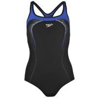 Speedo Fit Splice All Over Muscle back Swimming Costume Ladies