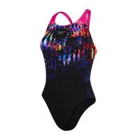 Speedo Solar Fizz Placement Digital Powerback Ladies Swimsuit - 34\