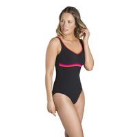 Speedo Contourluxe 1 Piece Ladies Swimsuit - Black/Red, 42\