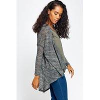 Speckled Dip Hem Cardigan