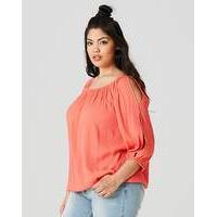 Split Sleeve Crinkle Blouse