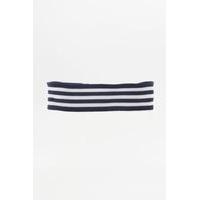 Sporty Striped Stretch Choker Necklace, NAVY