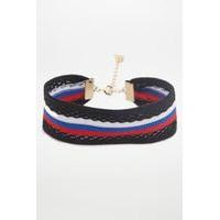 Sporty Striped Bracelet, BLUE