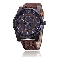 sport watch fashion watch quartz fabric band black brown