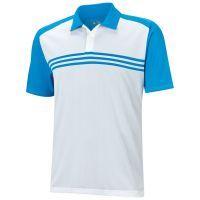 Sport Classic 3-Stripe Polo Shirts - White/Bright Blue
