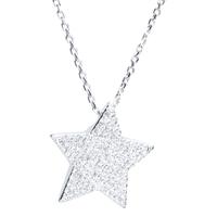 sparkle clear cubic zirconia pave star pendant n027