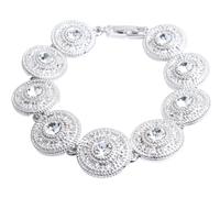 sparkle clear crystal vintage circle bracelet b071 clr