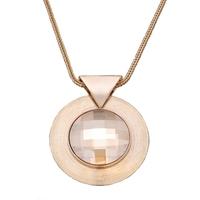 Sparkle Gold Plated Round Clear Crystal Disc Pendant N252 1962