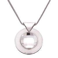 Sparkle Large Round Clear Crystal Disc Pendant N252 1962