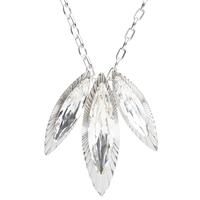 Sparkle Three Large Clear Crystal marquise Necklet N224