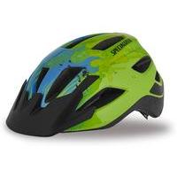 specialized shuffle hyper green blue flame helmet