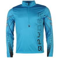 spyder powertrack half zip t neck top mens