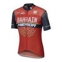 Sportful Bahrain Merida BodyFit Pro Race Short Sleeve Jersey - Red/Blue - XL