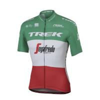 Sportful Trek-Segafredo BodyFit Pro Team Italian Champion Short Sleeve Jersey - White/Green/Red - S