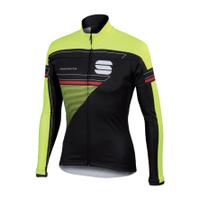 sportful gruppetto partial windstopper jacket blackyellow xxl