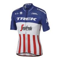 Sportful Trek-Segafredo BodyFit Pro Team USA Champion Short Sleeve Jersey - White/Blue/Red - L