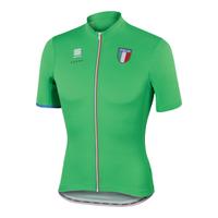 sportful italia cl short sleeve jersey green l