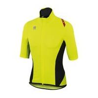 sportful fiandre light norain short sleeve jersey yellow fluoblack xl