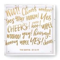 Square Acrylic Tray - Celebration Sparkle Foiled Print