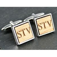 Square Wooden Cufflinks