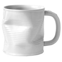 squashed tin can mug white 113oz 320ml single