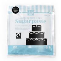 squires kitchen black fairtrade sugarpaste ready to roll icing