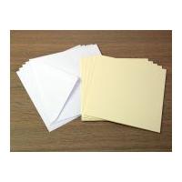 square blank cards envelopes cream