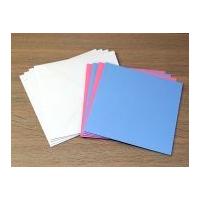 square blank cards envelopes pink blue