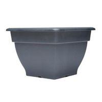 Square Plastic Black Planter (H)27cm (L)38cm