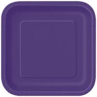 Square Paper Plates Purple